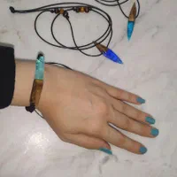 گردنبند و دستبند چوب و رزین