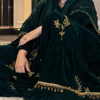 معاوضه لباس مخمل ابریشم منجق دوزی