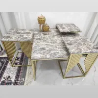 میز عسلی فلزی طلایی در حد نو