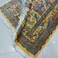 قالیچه تمام ابریشم قم طرح شکارگاه مارکدار|فرش|مشهد, امام رضا (ع)|دیوار