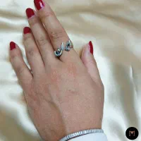 انگشتر زیبای ایران نقره ای رنگ