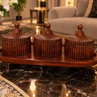 قندان و سینی سنگ مصنوعی