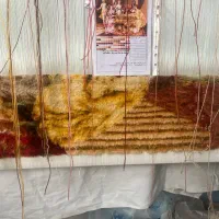 دارتابلو فرش نیمه بافته تمام وسایل کامل بسیار منظم