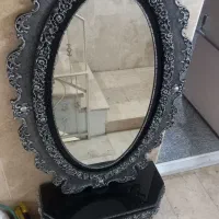 آینه کنسول سلطنتی نقره ای مشکی وساعت درحدنو|بوفه، ویترین، کنسول|تهران, نیروی هوایی (پیروزی)|دیوار