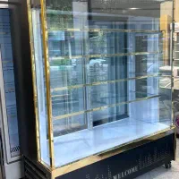 یخچال ویترینی مکعبی آکواریوم شیشه خم خوابیده/اقساط