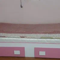 تخت یک نفره دو کشو دار با تشک رویال|تخت و سرویس خواب|ساری, |دیوار