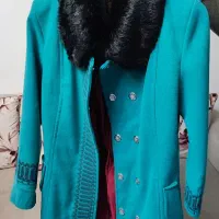 پالتوی رنگ سبز میایل به ابی|لباس|مراغه, |دیوار