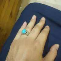 انگشتر نقره دست ساز سیاه قلم عقیق، فیروزه نیشابور|جواهرات|اسلام‌شهر, شهرک انبیا|دیوار