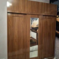 کمد لباس درب ریلی مدل قابدار (پازلی سفارشی)