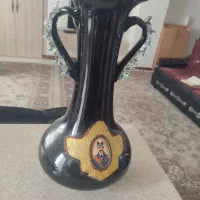 دوعدد گلدان و درختچه نخل ۷ شاخه