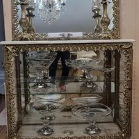 آینه شمعدان و کنسول برنجی سنگین