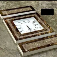 ساعت دیواری سه تکه طرح الماسی