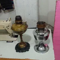 چراغ لمپا گرد سوز انگلیسی.وچراغ جکی|کلکسیون اشیاء عتیقه|سرخرود, |دیوار