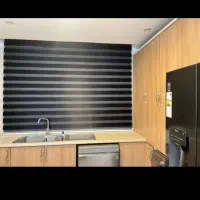 پرده زبرا قهوه‌ای