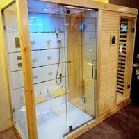 کابین اسپا دوقلو سونا خشک و بخار با دوش جکوزی وان