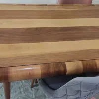 میز ناهار خوری 6 نفره به همراه 6 صندلی دو رنگ|میز و صندلی غذاخوری|جم, |دیوار