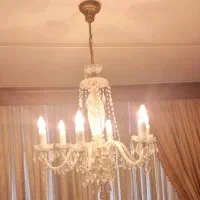 یک جفت لوستر کریستال چک آنتیک و کاملا ارجینال