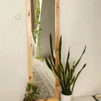 آینه قدی چوبی ، جاکفشی نارنجی