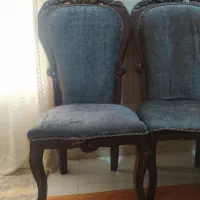 صندلی کارکرده دست ساز چوب گردو