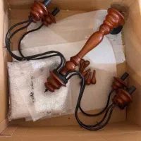 لوستر چوبی ۶ شعله نو