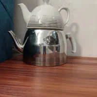 کتری قوری استیل کف چدن