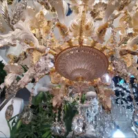 لوستر شاخه آرامیس سفید طلا بیست شعله|لوستر و چراغ آویز|تبریز, |دیوار