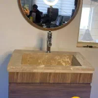 کابین روشویی طرح چوب