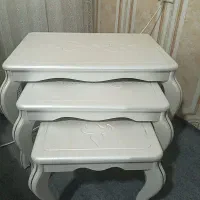 مبل ۸ نفره سالم همراه جلو مبلی و میز عسلی|مبلمان خانگی و میز عسلی|نقده, |دیوار