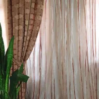 پرده پذیرایی( دو پنل و دو حریر )