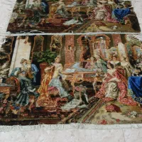 تابلو فرش دستبافت پیانوزن بزرگ زرع ونیم چله ابریشم