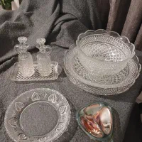ظرف قدیمی و کریستال آمریکایی و آنتیک و تایلندی