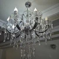 لوستر ۸ شاخه  کریستال آلمانی|لوستر و چراغ آویز|کرج, دهقان ویلا|دیوار