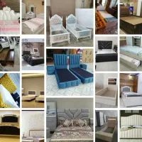 تخت و تشک یکنفره و دوطبقه/تدی /MDF