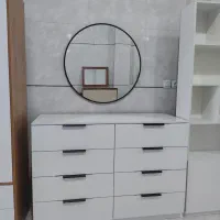 دراور 8کشو و آینه فلزی|جاکفشی، کمد، دراور|قزوین, |دیوار
