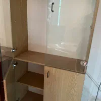 کتابخانه شیشه ای ۲ درب شیشه ای ۲ درب ام دی اف|کتابخانه، شلف، قفسه‌های دیواری|کرج, گلشهر|دیوار