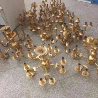 فروش و خریدار لوستر برنزی اینه شمعدان