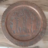 سینی قلمزنی مسی حکاکی شده قدیمی