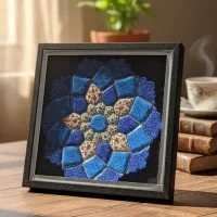 دو عدد تابلو مینا کاری با جعبه