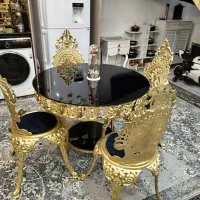 میزناهارخوری4نفره الیاژبرنجی درحدنومناسب جهیزیه نو