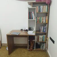 میز تحریر + کتابخانه