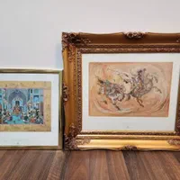 تابلو نقاشی وخطاطی (انتیک) به صورت (مجموعه ای )|تابلو، نقاشی، عکس|کرمان, |دیوار