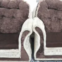 مبل قهوه ای دست دوم|مبلمان خانگی و میز عسلی|مرودشت, ژیان|دیوار