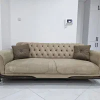 کاناپه ۳-۴ نفره چستر نو در حد جهیزیه چوب راش