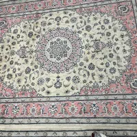 فرش نایین گل ابریشم ۹متری