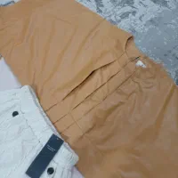 شومیز دامن چرم و بافت فری سایز