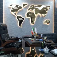 لوگوی قاره ها ازجنس استیل به رنگ طلایی با کیفیت|فروشگاه و مغازه|کرج, کوی زنبق|دیوار