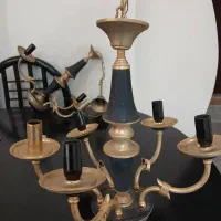 لوستر طلایی ۳ شاخه و ۵ شاخه