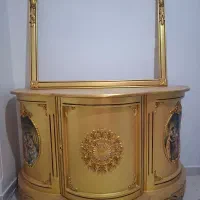 آینه کنسول ورق طلا|بوفه، ویترین، کنسول|تبریز, |دیوار