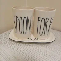 جای قاشق و چنگال سرامیکی کنار سینک