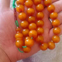 تسبیح کهربا زرد